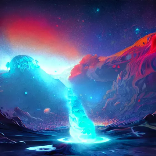 Image similar to a cosmic lava lamp, dynamic lighting, fantasy concept art, trending on art station, stunning visuals, creative, cinematic, ultra detailed