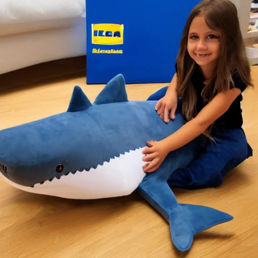 Prompt: ikea shark plush