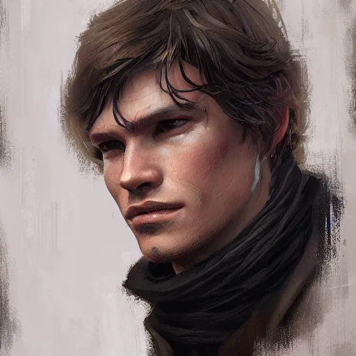 Prompt: portrait of a man by Greg Rutkowski, Anakin Solo from the Star Wars Expanded Universe, highly detailed portrait, digital painting, artstation, concept art, smooth, sharp foccus ilustration, Artstation HQ