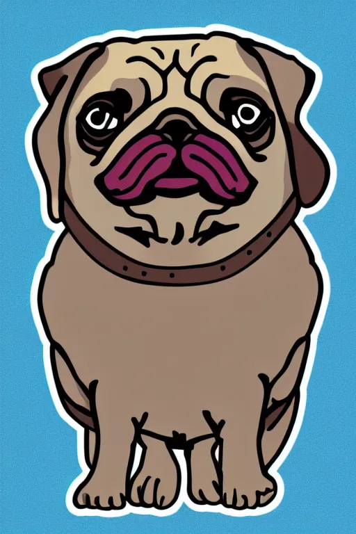 Image similar to Portrait of a pug as the pope, sticker, colorful, illustration, highly detailed, simple, smooth and clean vector curves, no jagged lines, vector art, smooth