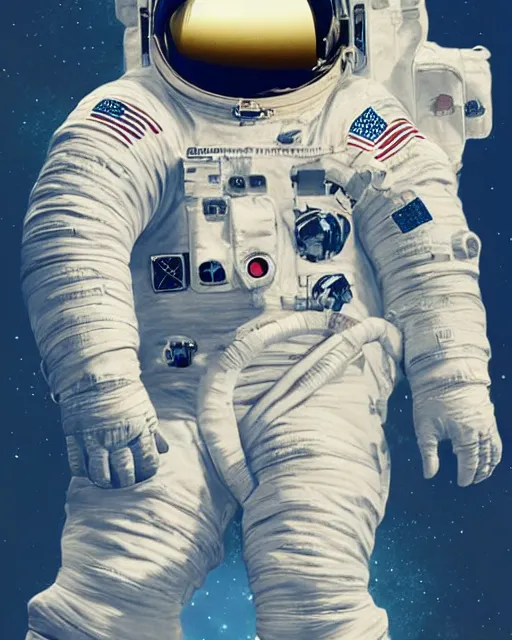 Image similar to astronaut on top of astronaut shoulders, artstation