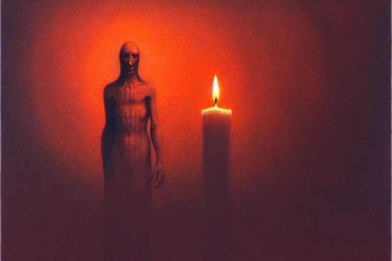 Prompt: burning out as a candle, in the style of beksinski, by roger dean, by dean ellis, intricate and epic composition, white by caravaggio, insanely quality, highly detailed, masterpiece, white light, artstation, 4 k