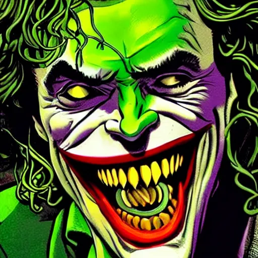 Image similar to the joker as medusa