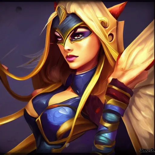 Prompt: Cara Delavigne in League of Legends. Digital Art