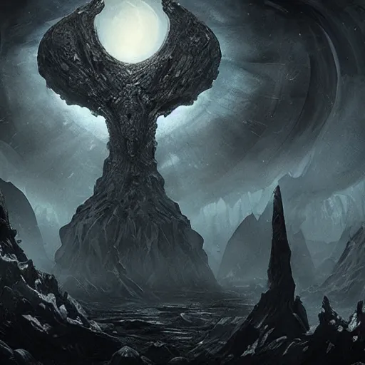 Image similar to old gods looking at the world for the first time, dark and beautiful, stunning 4 k, extremely detailed, opening shot, h. p. lovecraft, fantastic, fantasy.