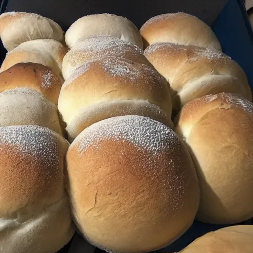 Prompt: photo of yeast buns that look like cats