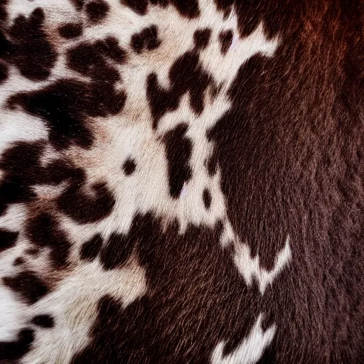 Image similar to cow print, cow pelt, cow fur close up photo