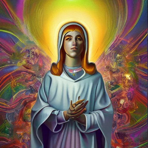 Image similar to saint of lsd webcore, oil painting, ultradetailed, artstation, ultradetailed, digital painting, ultradetailed