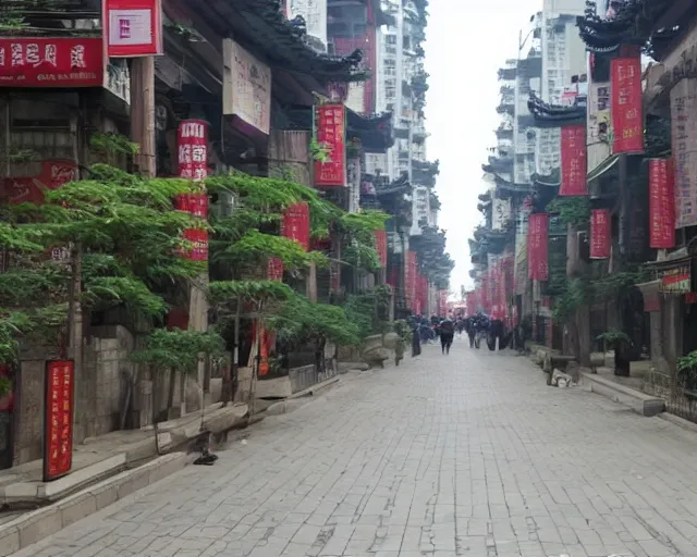 Image similar to this is considered the most insecure street in wuhan