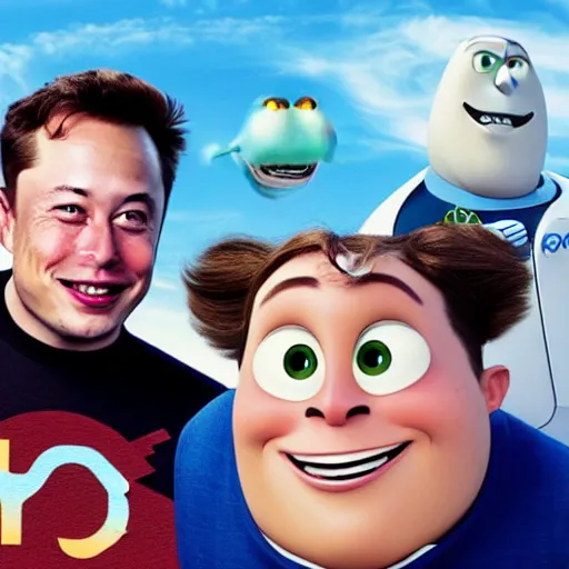 Image similar to elon musk pixar movie