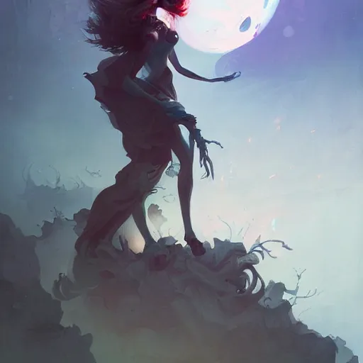 Prompt: a painting in the style of peter mohrbacher and in the style of stephan martiniere.