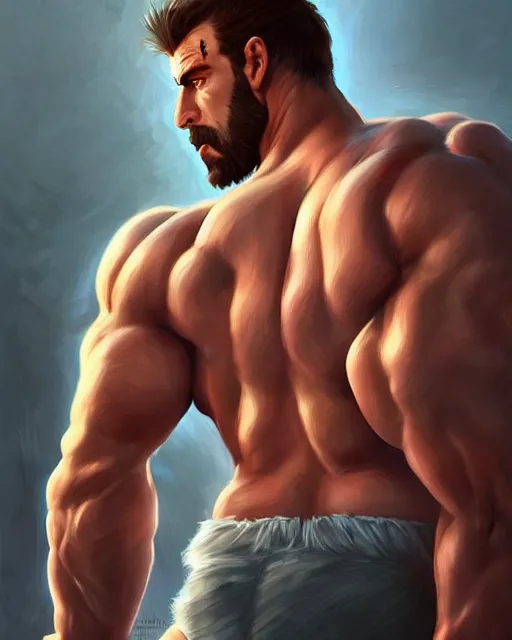 prompthunt: gigachad luigi bodybuilder in final fight onepunch man by ilya  kuvshinov, ernest khalimov body by krista sudmalis, fantasy character  portrait, ultra realistic, concept art, intricate details, elegent, digital  painting, smooth, sharp