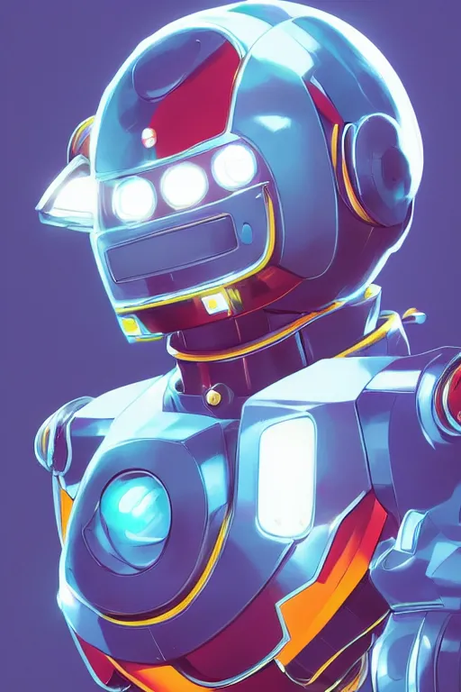 Image similar to metabots medabots medarotto medarot robot minimalist comics helmet mask neon cybereye, behance hd by jesper ejsing, by rhads, makoto shinkai and lois van baarle, ilya kuvshinov, rossdraws global illumination ray tracing hdr radiating a glowing aura