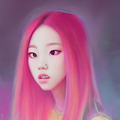 Image similar to “ a portrait of jisoo from blackpink, rainy background, pink bright art masterpiece artstation. 8 k, sharp high quality artwork in style of jose daniel cabrera pena and greg rutkowski, concept art by tooth wu, hearthstone card game artwork. ”