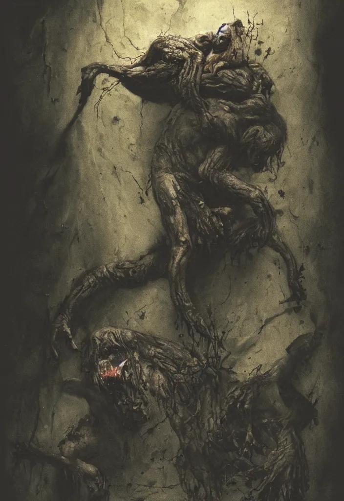 Prompt: a dark demon climbing into a hole in man's head, sticky goo dripping, midnight, horror vibe, flashlight, highly detailed, 3 d concept art, extremely photorealistic, octane 8 k ultra realistic, by jan svankmajer & henry fuseli & otto rapp & zdzisław beksinski & fra angelico & jeff christensen,