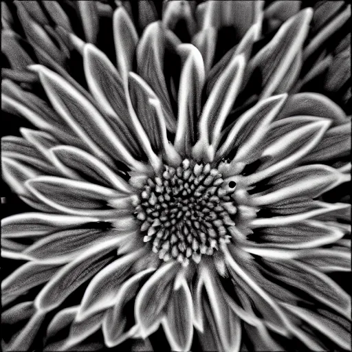 Image similar to a flower in infrared, channel swaped