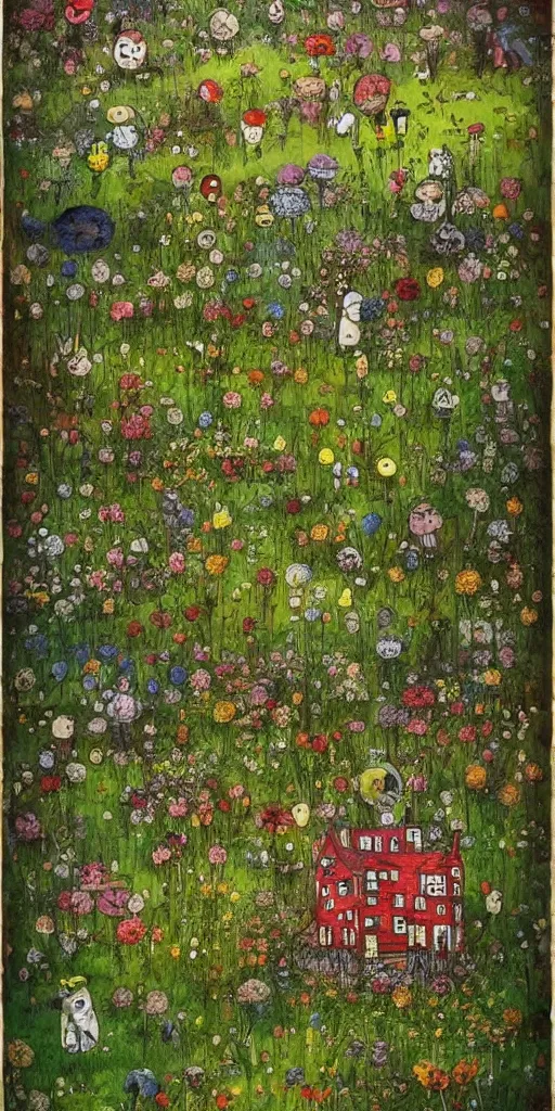 Image similar to a spring meadow scene by alexander jansson and where's waldo