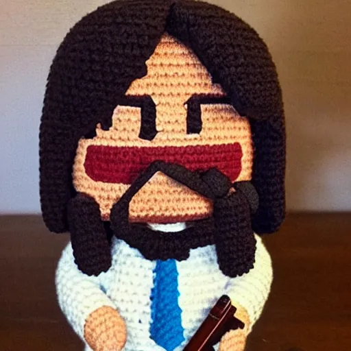 Image similar to crochet John Wick