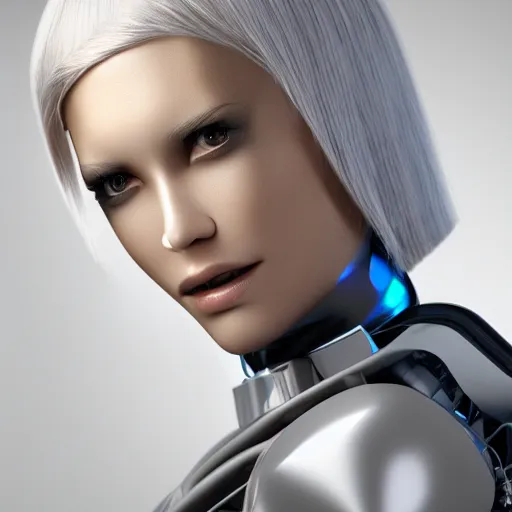 Image similar to female humanoid android, high quality, studio photo, 8 k resolution