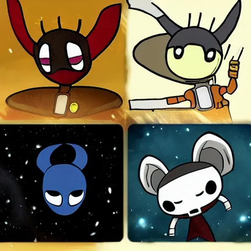 Prompt: hollow knight star trek