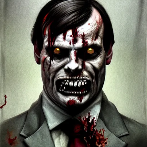 Prompt: bolsonaro as a zombie, 7 days to die zombie, fine art, award winning, intricate, elegant, sharp focus, cinematic lighting, digital painting, 8 k concept art, art by z. w. gu, art by brom, art by michael hussar, 8 k