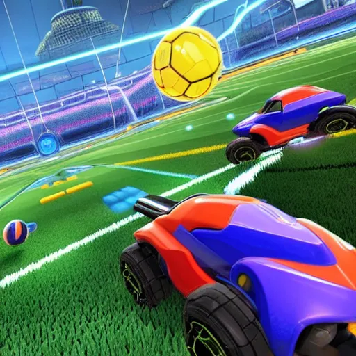 Image similar to rocket league designed for old people with bad eyesight.