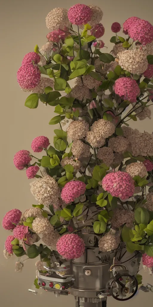 Image similar to a lovely mechanical bouquet of flowers, highly detailed, octane render, cinematic