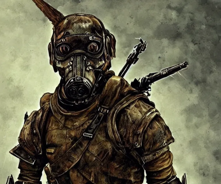 Image similar to a good ol'hound dog fursona ( from the furry fandom ), heavily armed and armored facing down armageddon in a dark and gritty version from the makers of mad max : fury road. witness me.