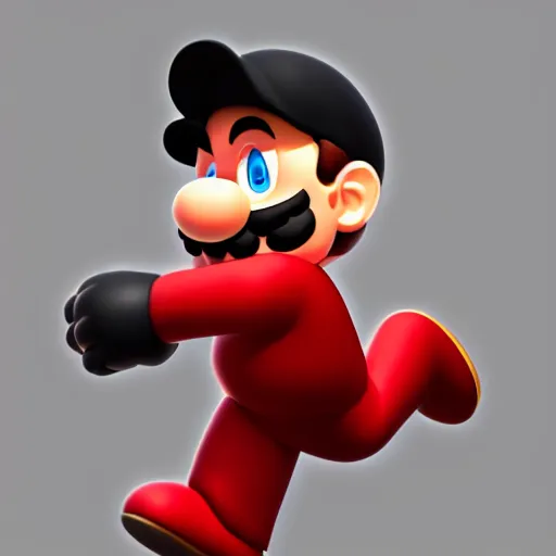 Image similar to Keanu Reeves as a Mario, figurine, studio lighting, blender, octane render, high quality, high detailed, 8k, artstation,