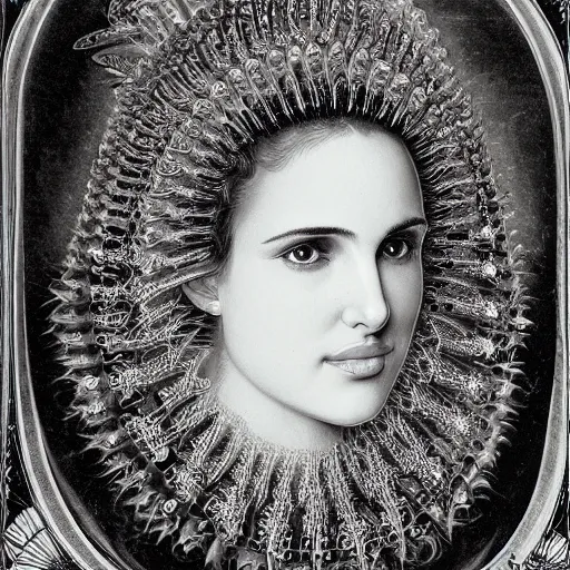 Image similar to portrait of natalie portman by ernst haeckel