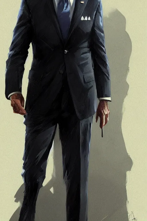 Image similar to Joe Biden, modern, hero, wearing a suit, highly detailed, digital painting, artstation, concept art, sharp focus, illustration, by greg rutkowski