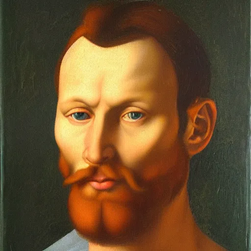 Image similar to portrait, oil painting by Michelangelo