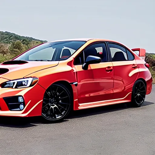 Image similar to a 2019 WRX made of bacon