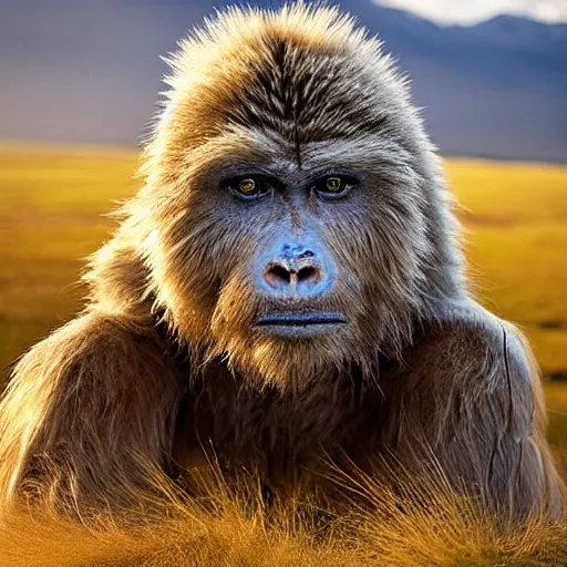 Image similar to wild yeti, wildlife photography by Paul Nicklen, perfect lighting