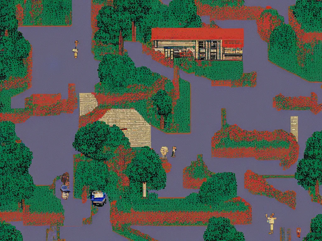 Image similar to Mulholland Drive by David Lynch as a Sega Mega Drive Genesis sidescroller game