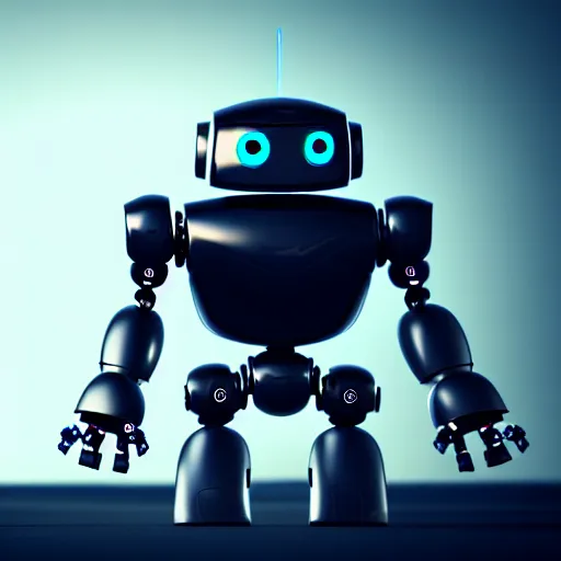 Image similar to a cute little robot. super realistic 8 k render of a dark hooded powerful elegant, cinematic composition