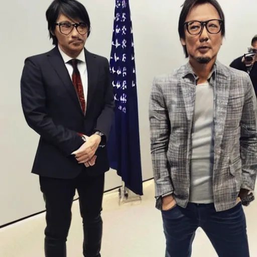 Image similar to Hideo Kojima on his 2020 United States presidential campaign