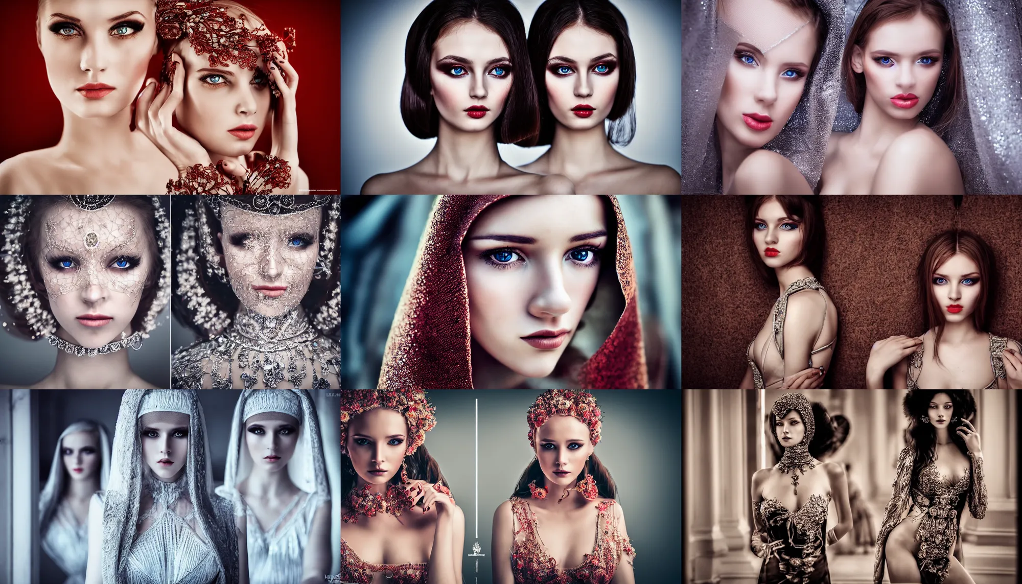 Prompt: the most beautiful dressed women in russia, symmetrical, cinematic, real photography, 4 k, ultra hd