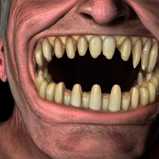 Prompt: the horrifying thing that floats in my room at night, hairy, teeth, 4k image