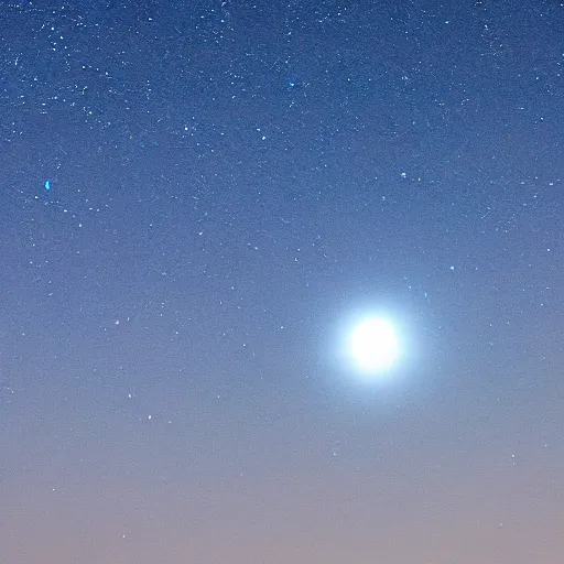 Image similar to photo of the moon exploding in the sky on a clear, cloudless sky, blue sky