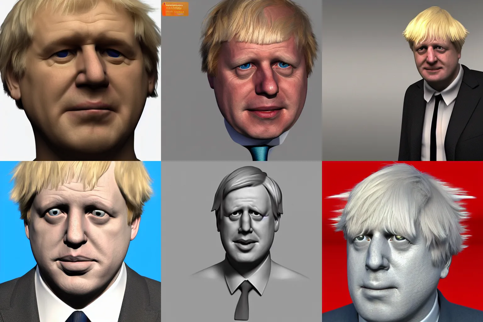 Prompt: boris johnson 3D model