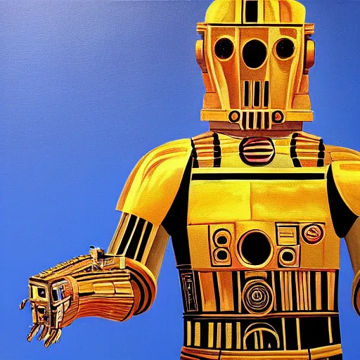 Image similar to painting of c - 3 p 0, cg society