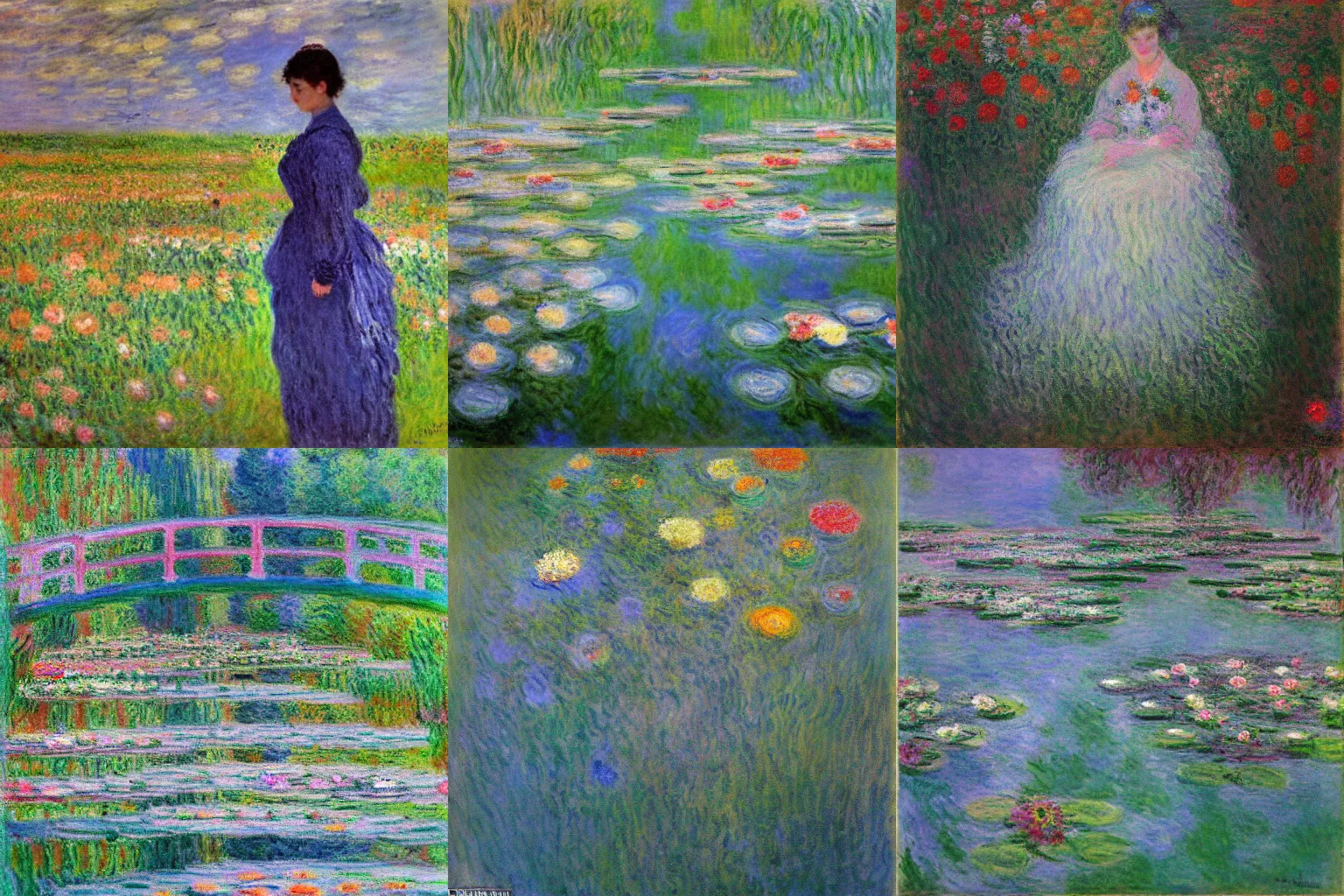 Prompt: an ode to sentience, flowery betrayal, painting by claude monet