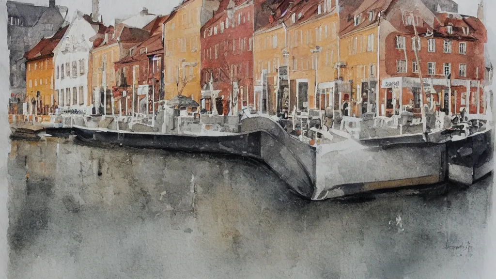 Image similar to orebro aquarelle painting