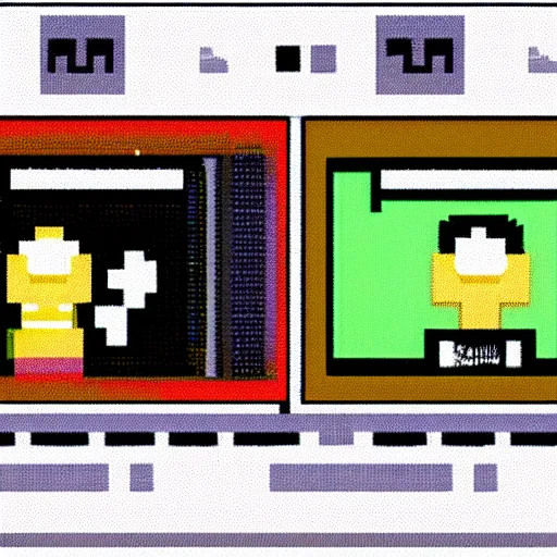 Prompt: 8 bit atari game about the office tv series