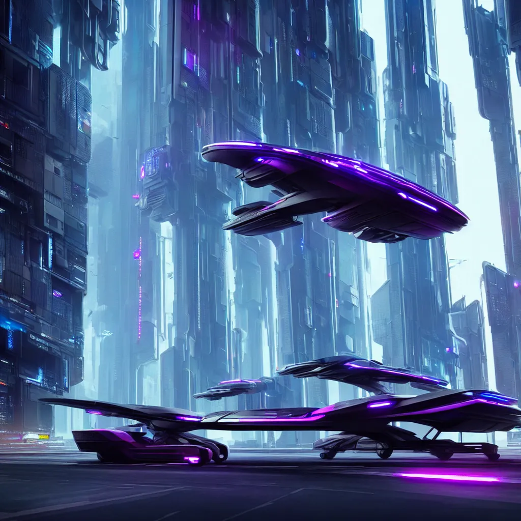 Magnificent Futuristic Vehicle Flying Through A | Stable Diffusion ...