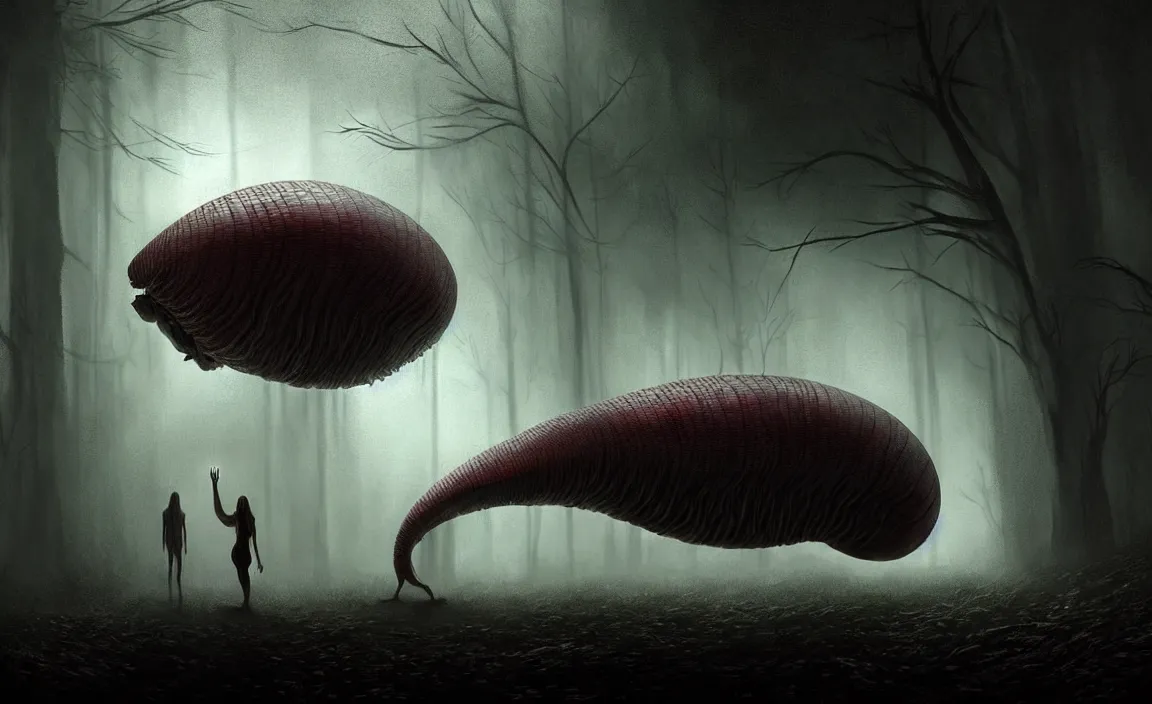 Prompt: epic professional digital art of hungry alien like giant slug, eerie atmospheric lighting, painted, detailed, dynamic lighting, foreboding, by leesha hannigan, wayne haag, reyna rochin, ignacio fernandez rios, mark ryden, iris van herpen, hdr, 8 k, epic, stunning, gorgeous, much wow, cinematic, masterpiece