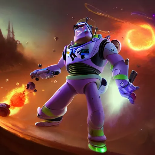 Image similar to portrait of elon musk as buzz lightyear, league of legends amazing splashscreen artwork, splash art, natural light, elegant, photorealistic facial features, intricate, fantasy, detailed face, atmospheric lighting, anamorphic lens flare, cinematic lighting, league of legends splash art, hd wallpaper, ultra high details by greg rutkowski