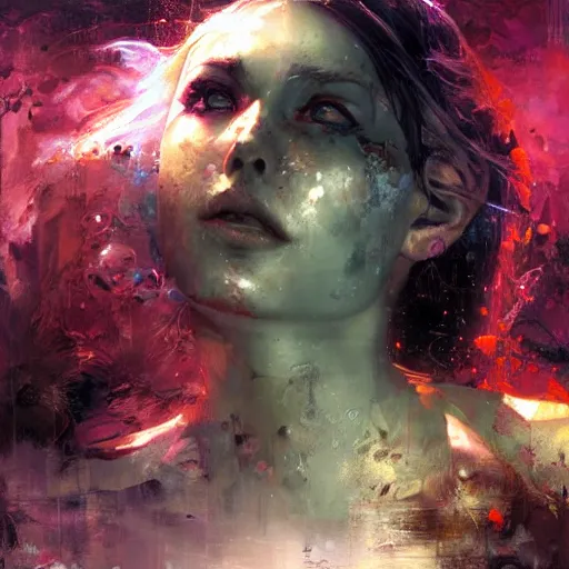 Image similar to she seeks sanctuary by raymond swanland, highly detailed, bright tones