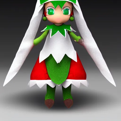 Image similar to cute fumo elf who is an expert apothecary, potionmaker, npc, vray caustics